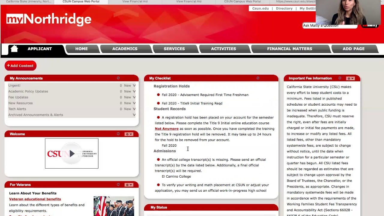 csun login portal