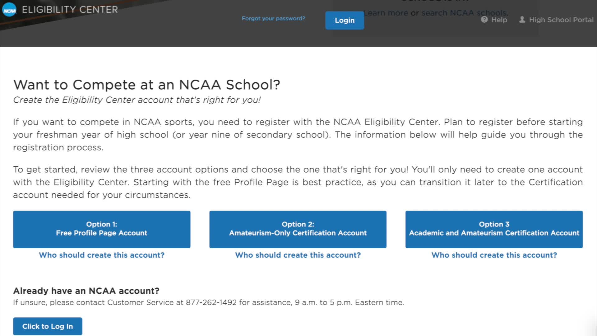 ncaa portal login