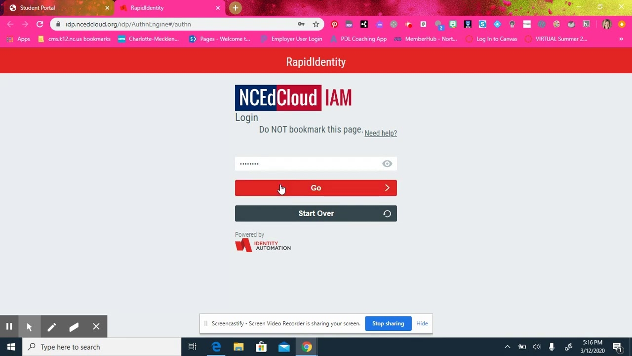ncedcloud login student