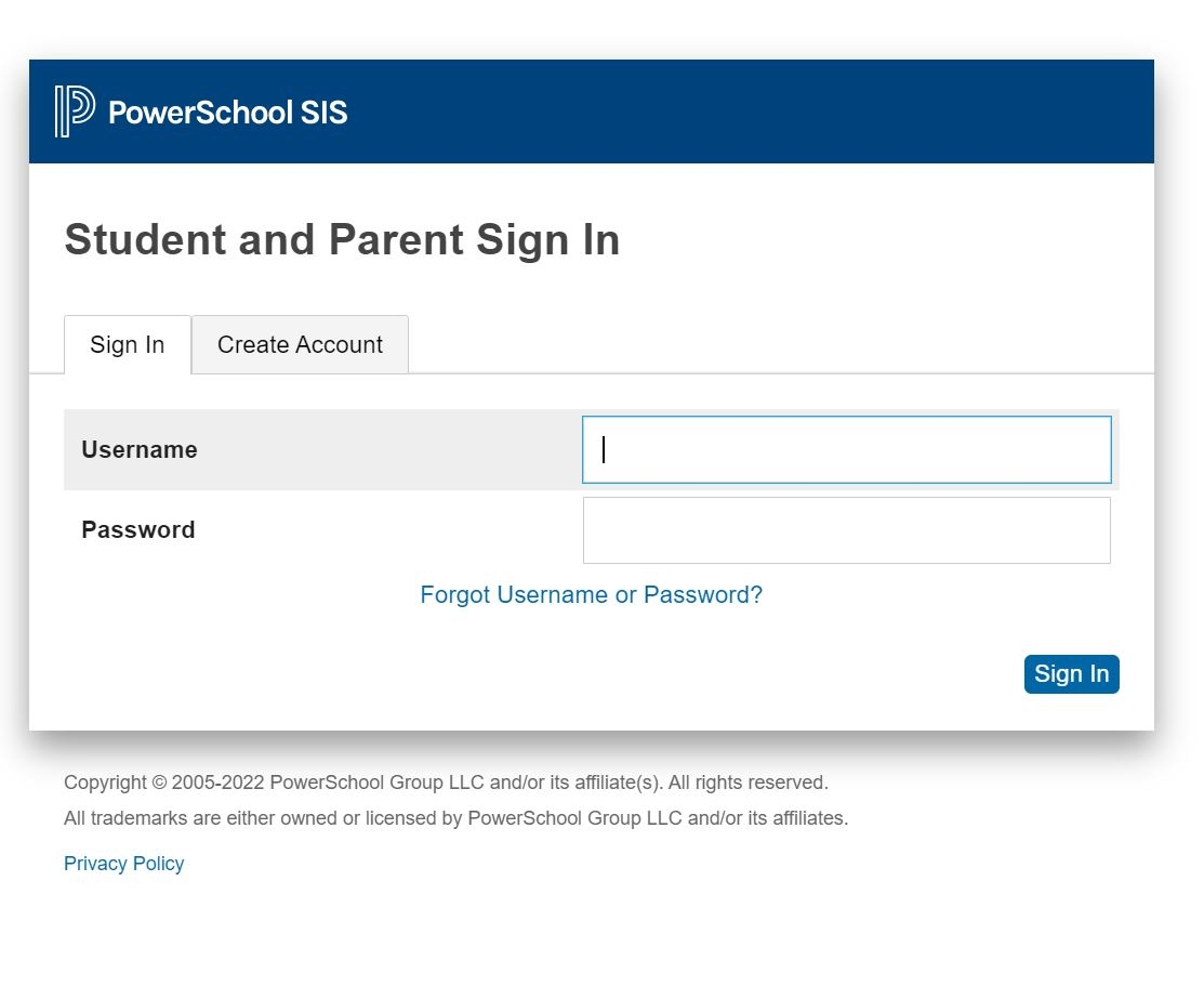 powerschool login for students