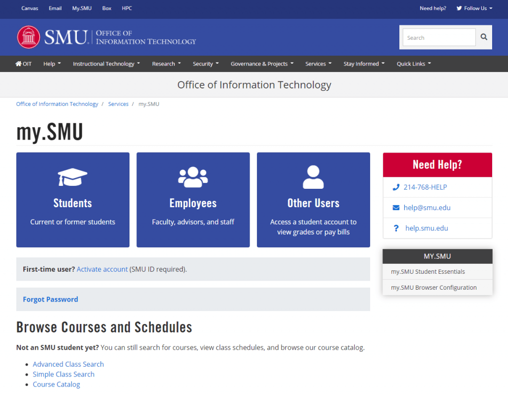 New Student Dashboard Simplifies My SMU Tasks