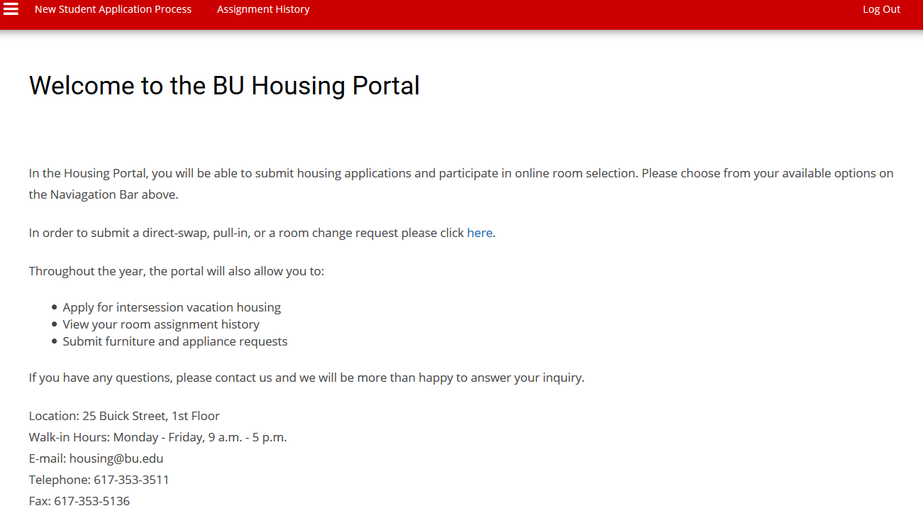 student login bu