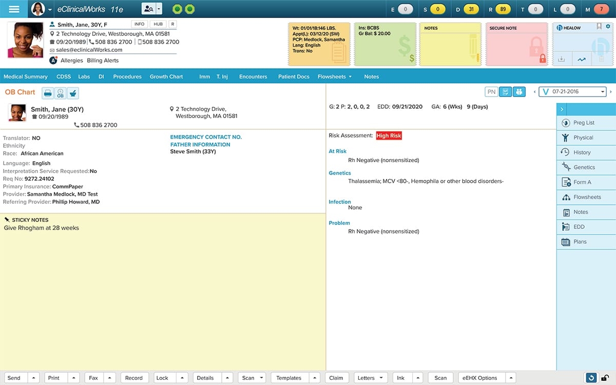 OBGYN EClinicalWorks