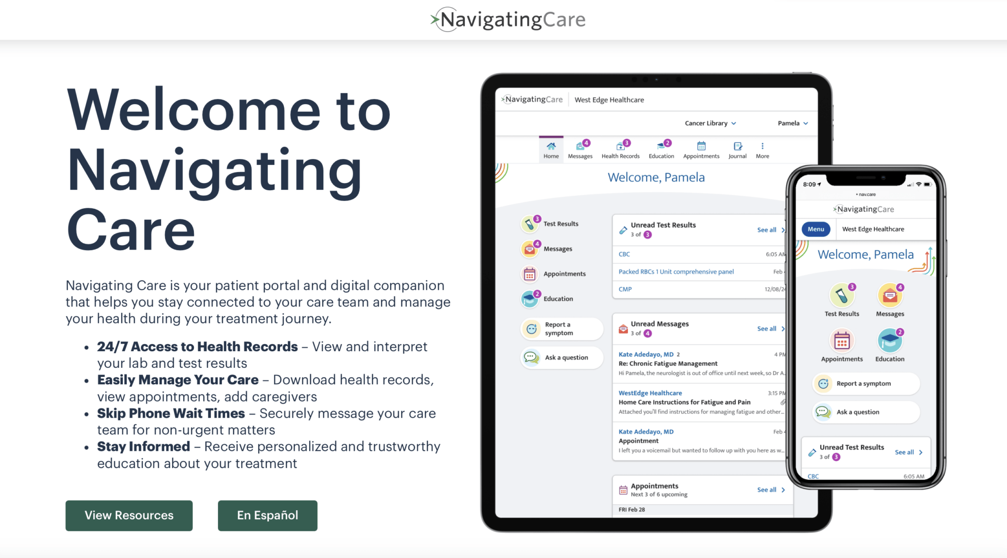 Our Patient Portal Navigating Care ECHO Associates