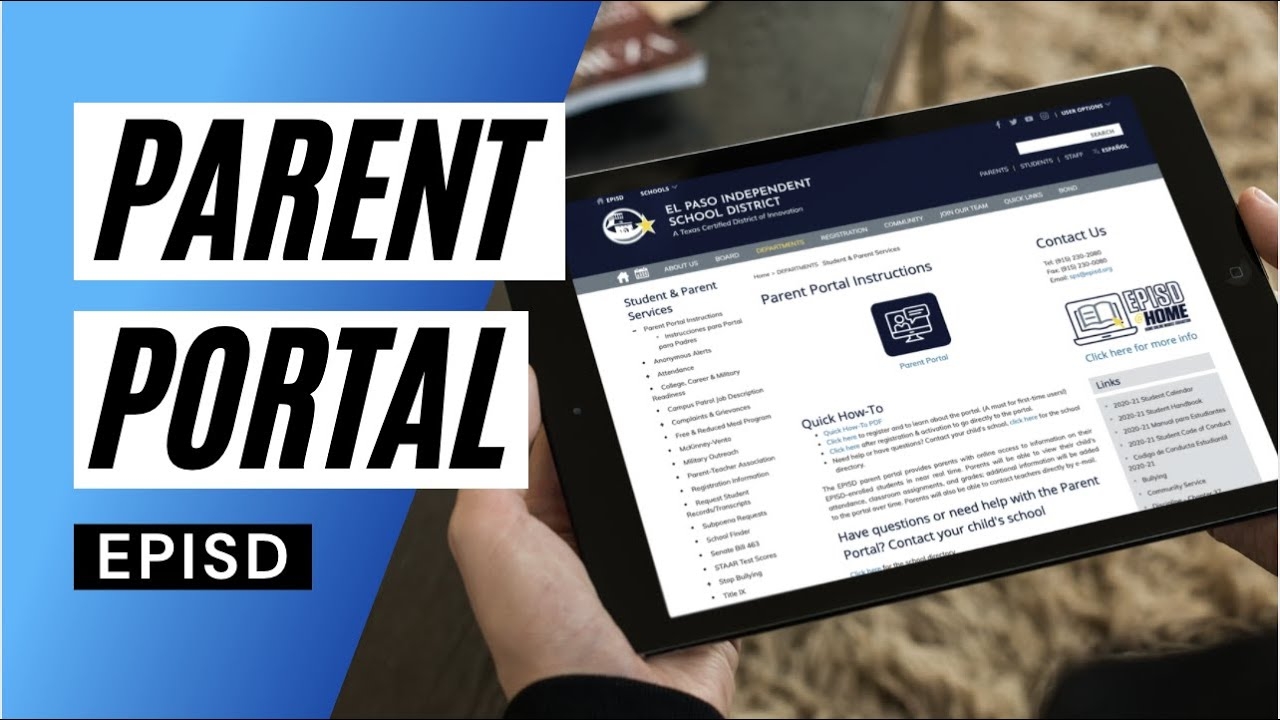 Parent Portal Instructions El Paso ISD