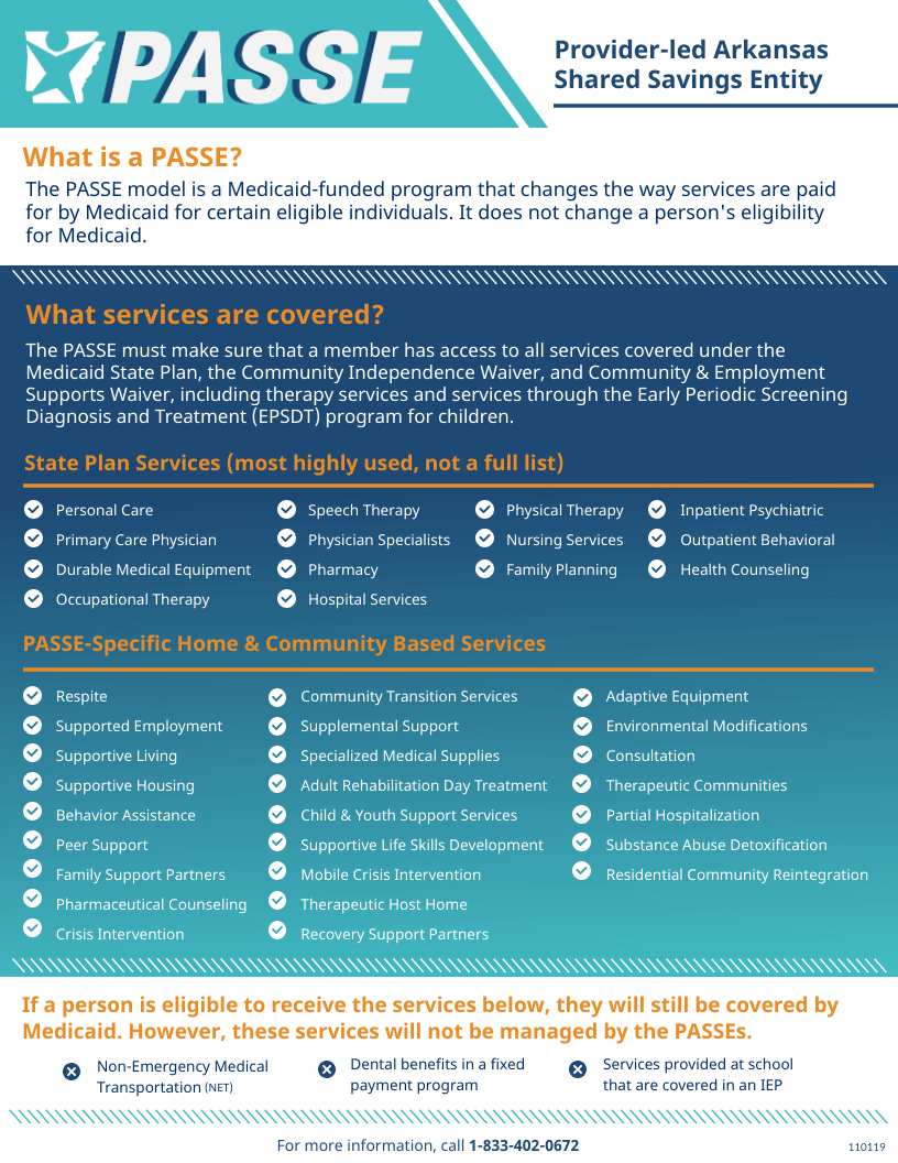PASSE Provider Led Arkansas Shared Savings Entity Arkansas Department Of Human Services PASSE Provider Led Arkansas Shared Savings Entity Arkansas Department Of Human Services