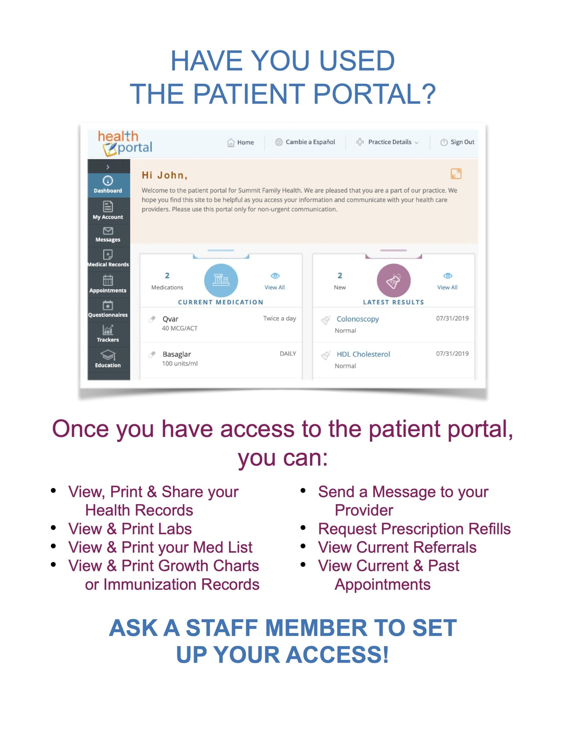 summit patient portal login