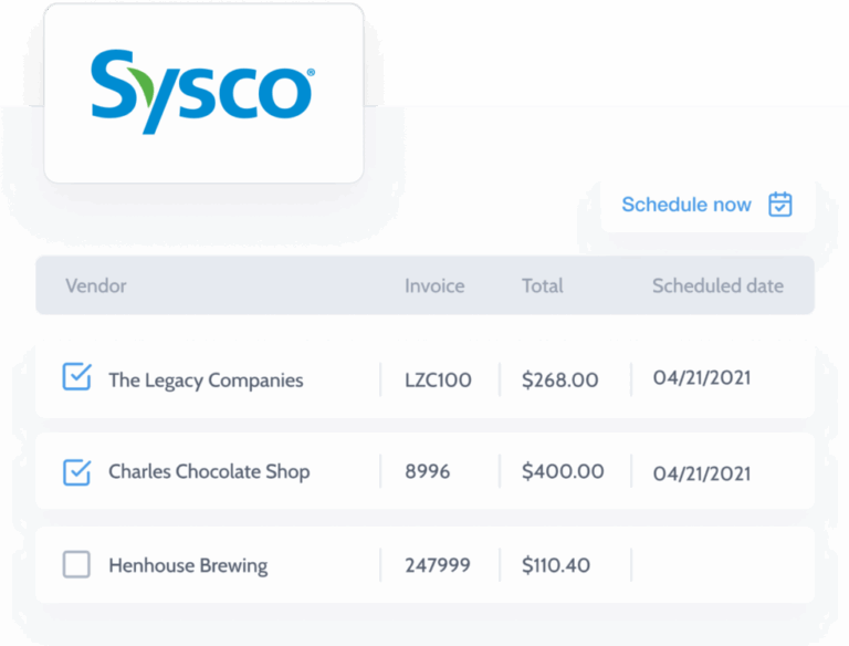 Pay My Sysco Bill With Ottimate