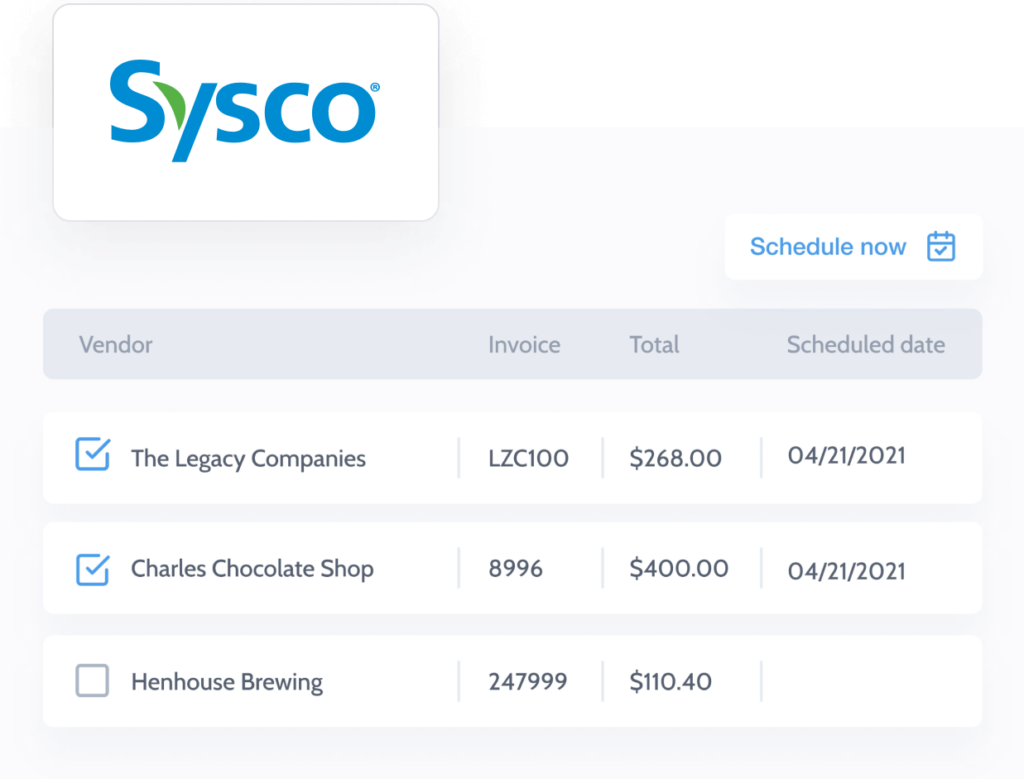 Pay My Sysco Bill With Ottimate