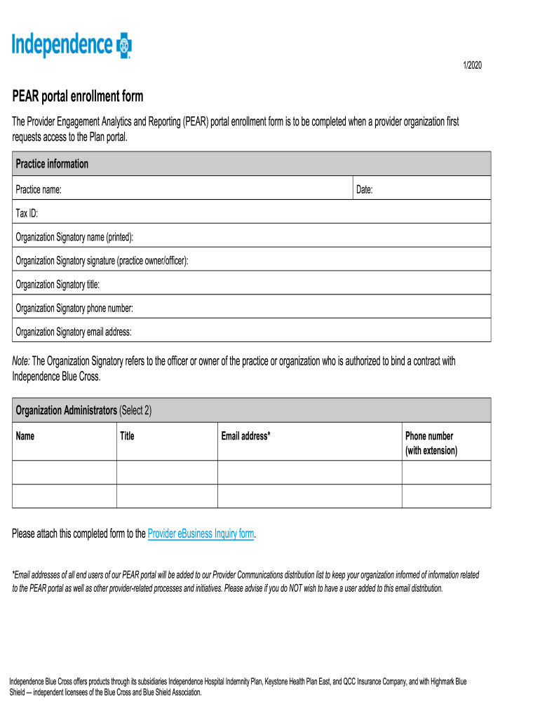 pear portal provider login