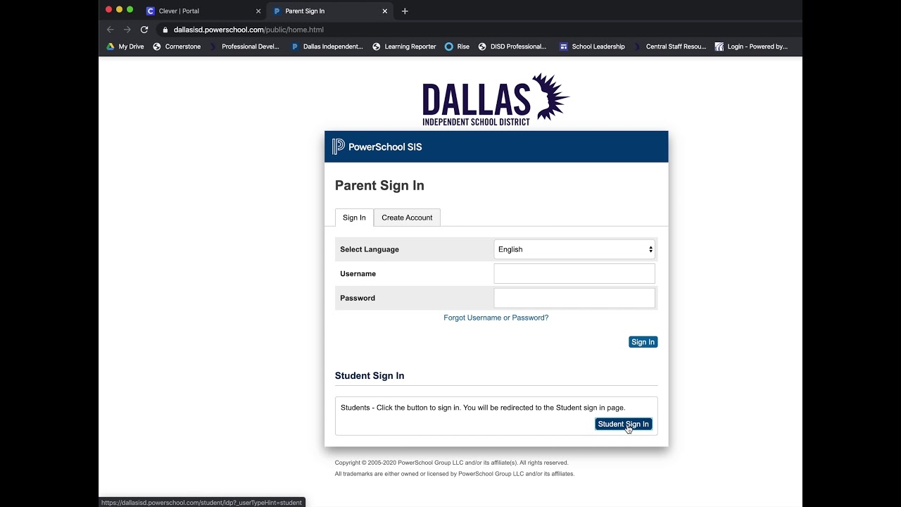 dallas isd portal login