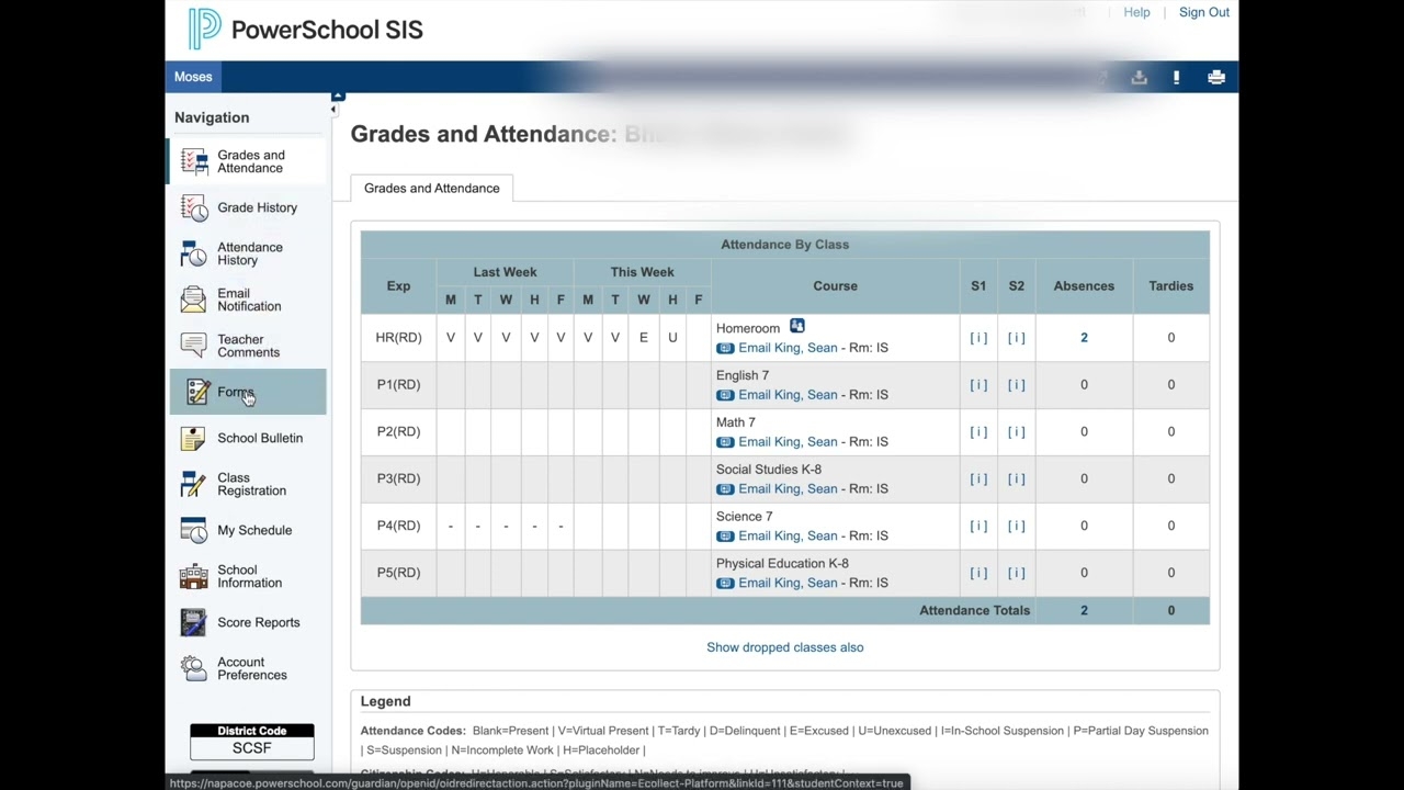 powerschool grades student login