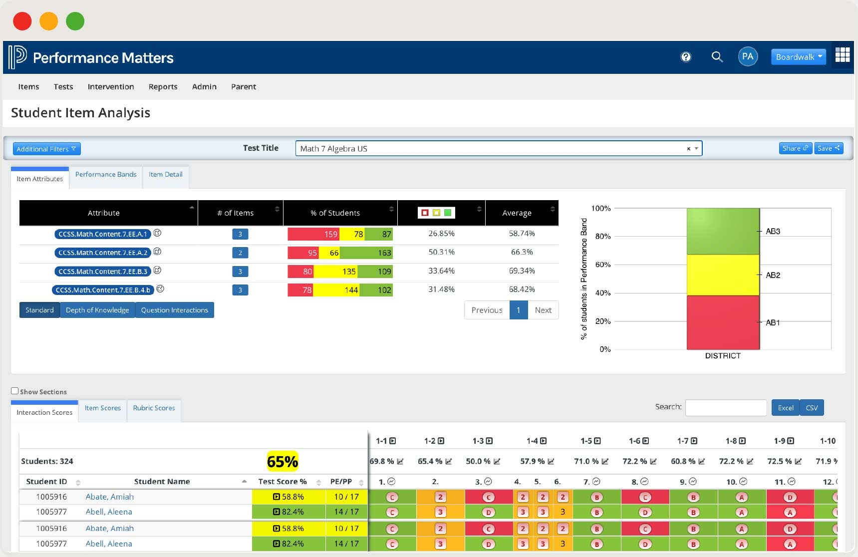 performance matters student login