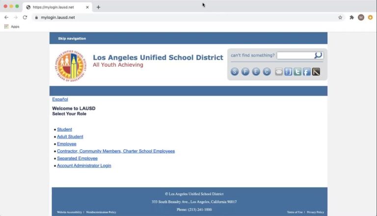 Resetting LAUSD Password James A Garfield Senior High School