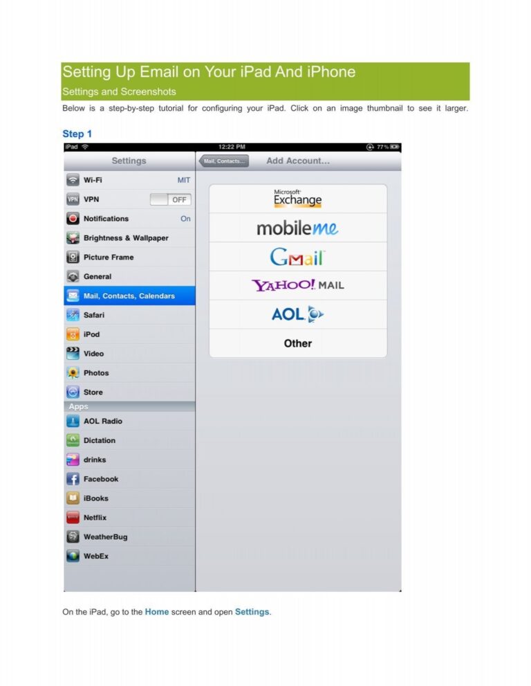 Setting Up Email On Your IPad And IPhone Atmc