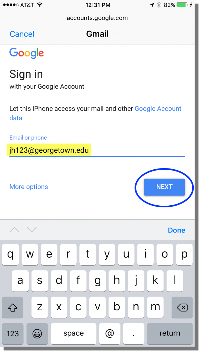 Setting Up Georgetown Google Apps On Your IPhone University Information Services Georgetown University