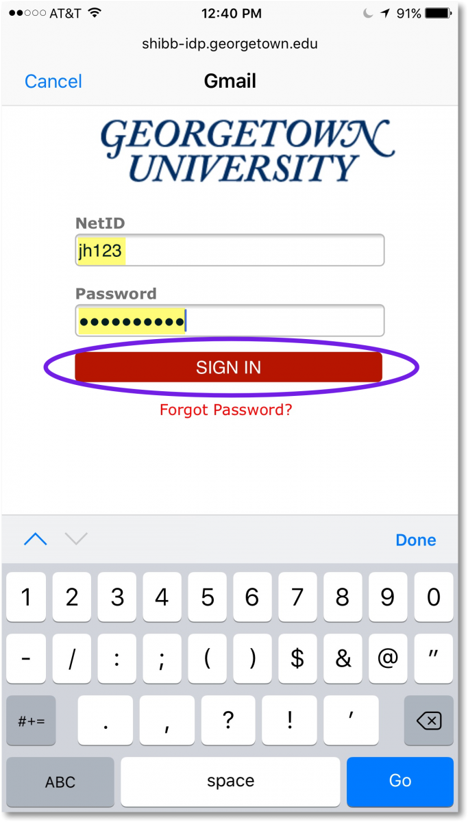 Setting Up Georgetown Google Apps On Your IPhone University Information Services Georgetown University