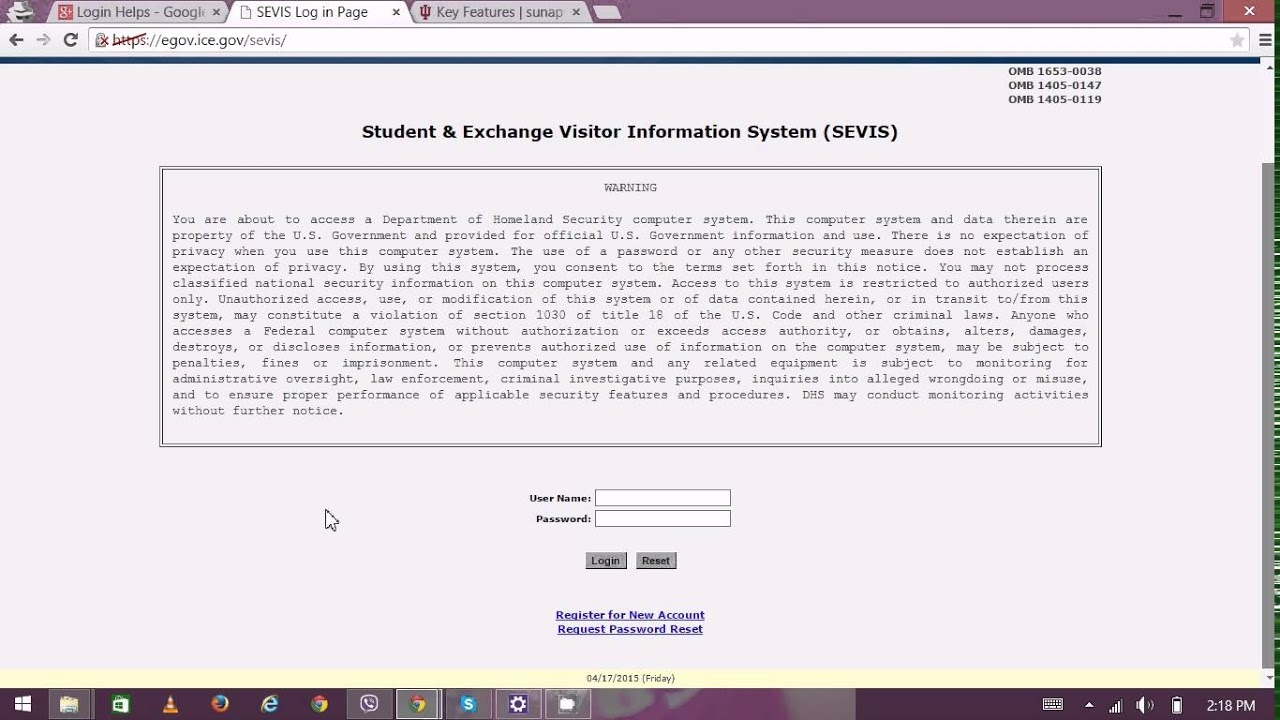 sevp portal login