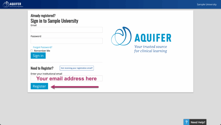 Sign In To Aqueduct Aquifer s Learning Management System Guide