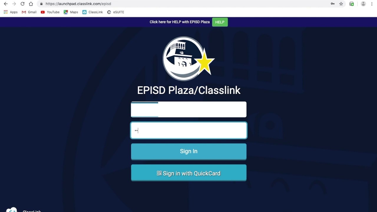 student portal episd login