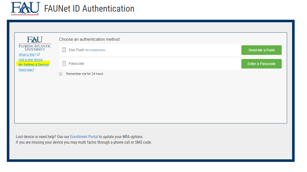 Signing Up And Utilizing DUO Mobile Florida Atlantic University