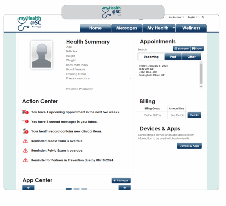 Springfield Clinic s Patient Portal Patient Tools