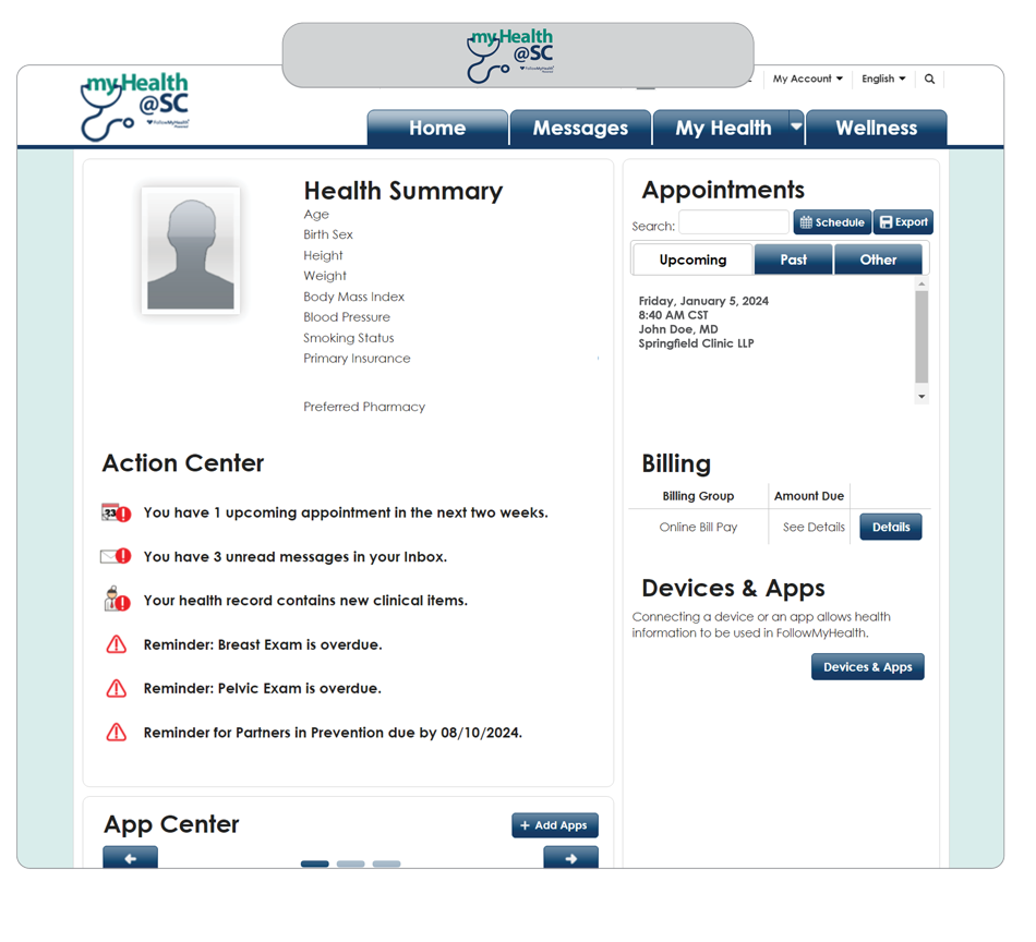 Springfield Clinic s Patient Portal Patient Tools