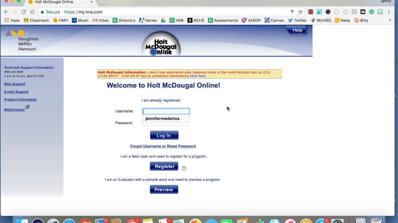 hmh student login