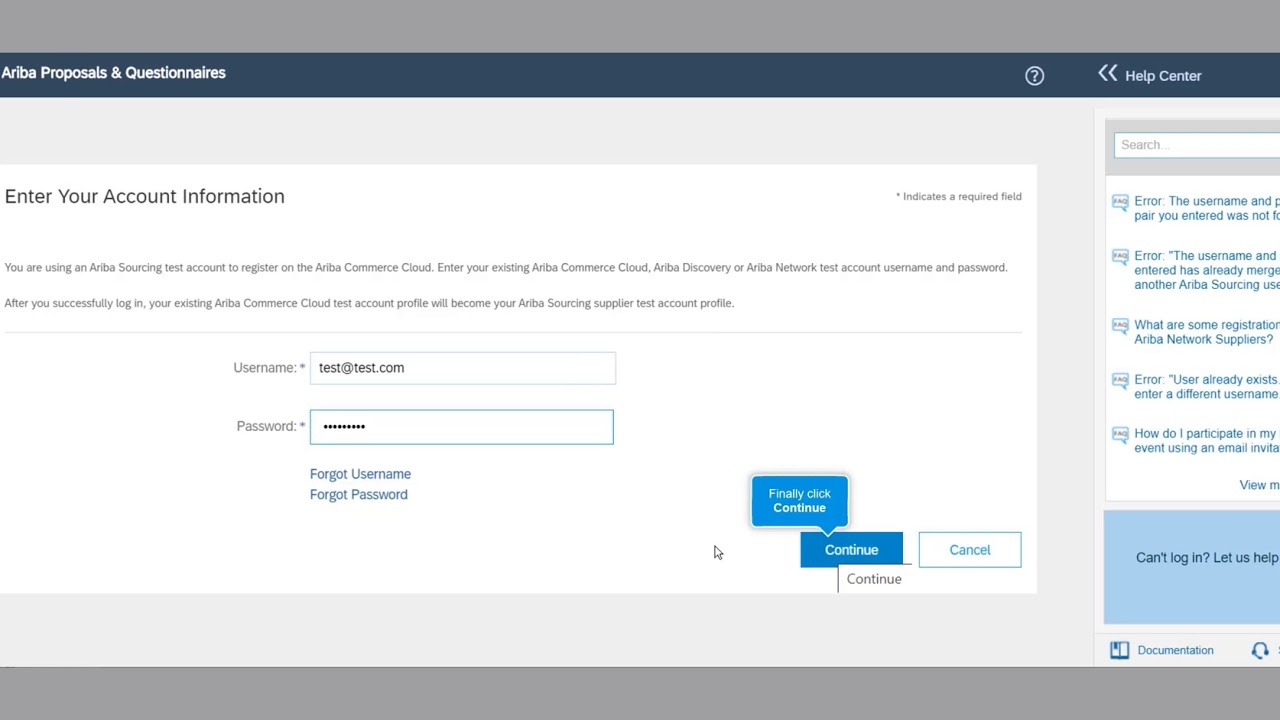 Supplier Access To Ariba Platform With Ariba Network Account YouTube