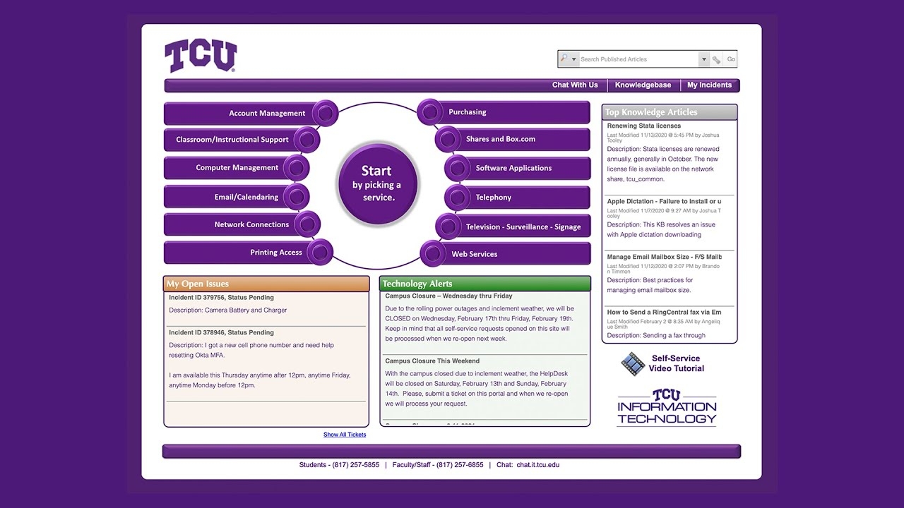 tcu portal login