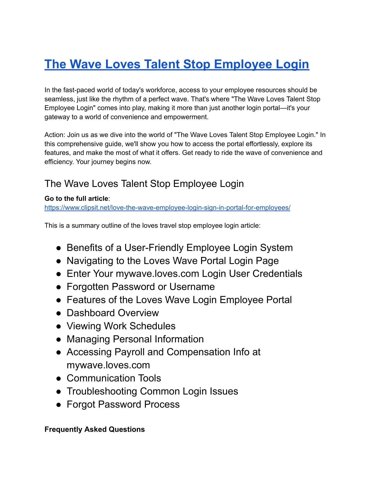 The Wave Loves Talent Stop Employee Login pdf DocDroid The Wave Loves Talent Stop Employee Login pdf DocDroid