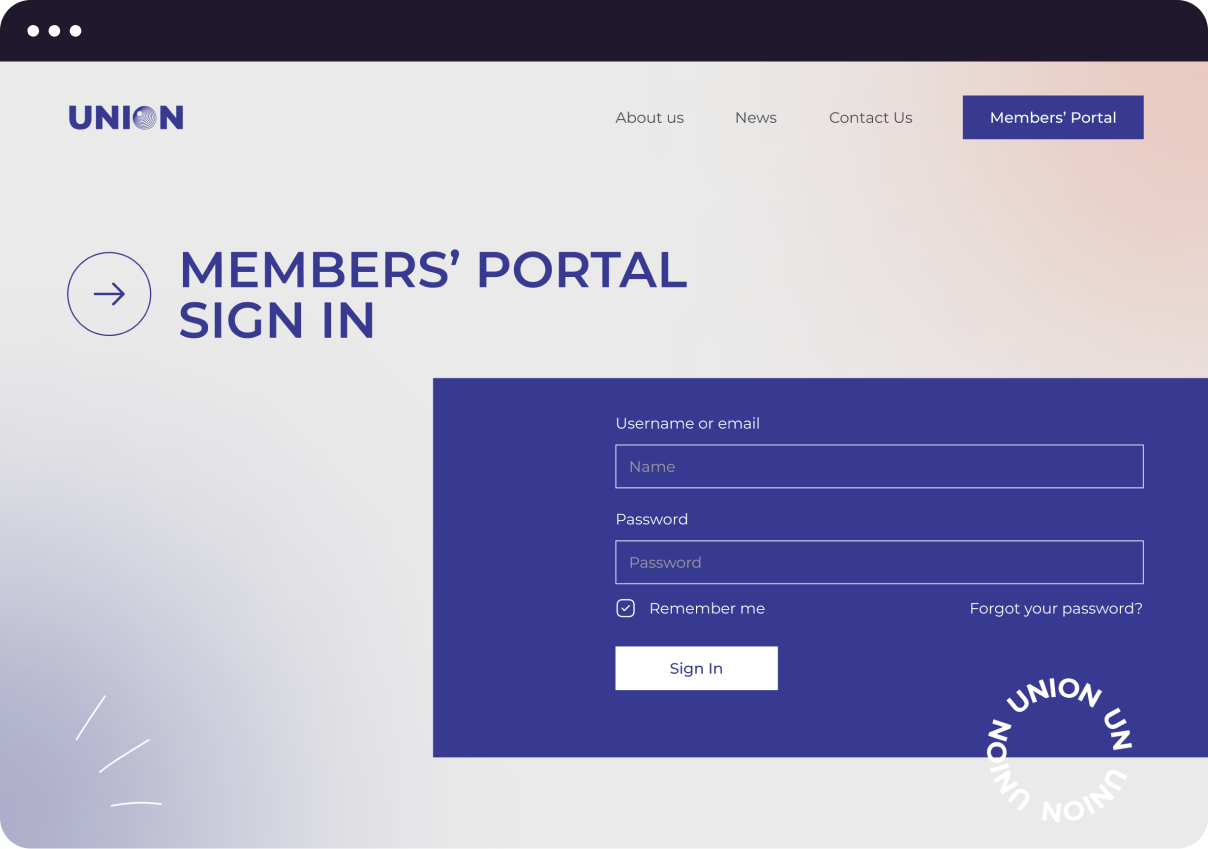 union portal login