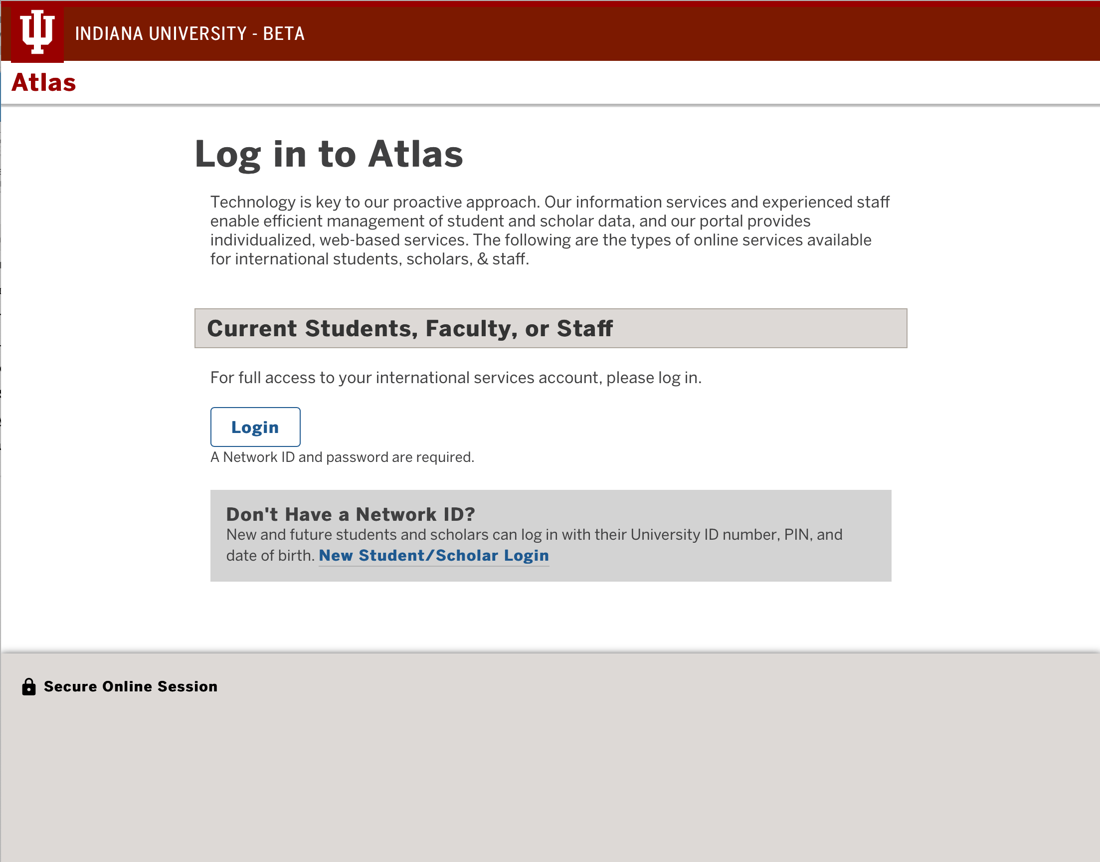 Using ATLAS Office Of International Services Indiana University