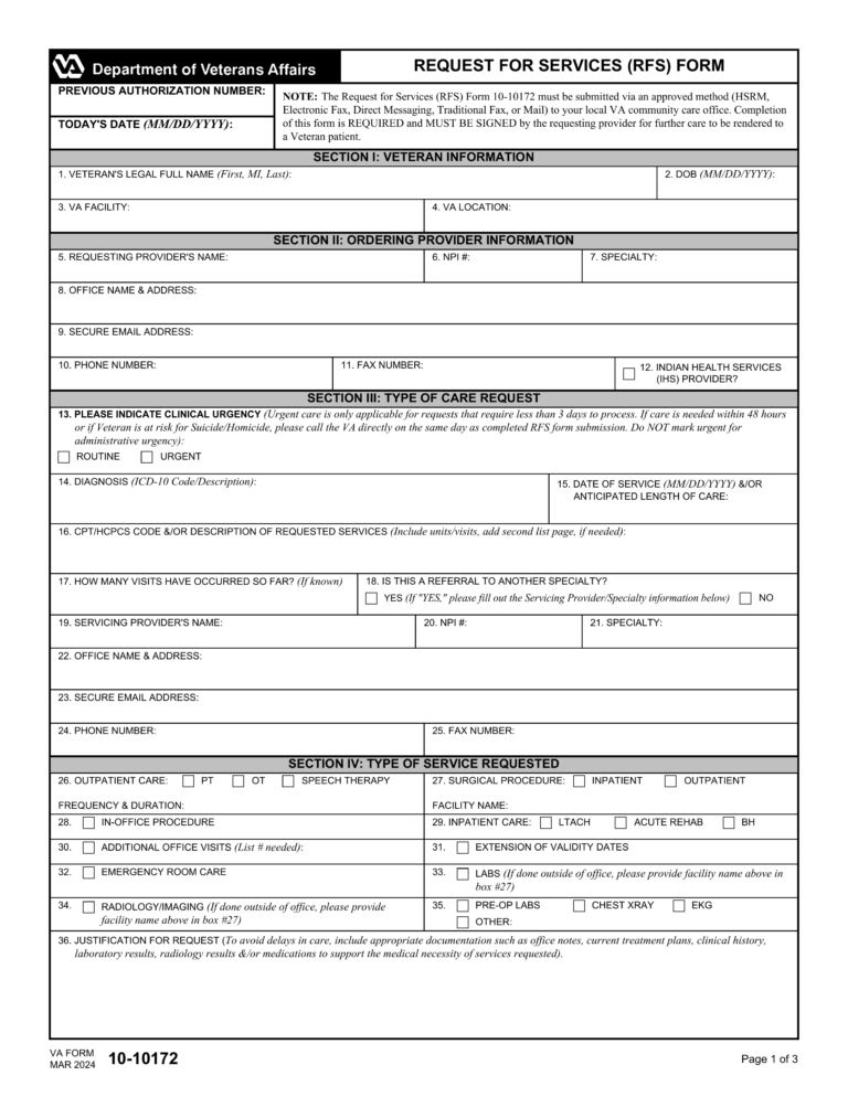 VA Form 10 10172 2024 2025 Fill Forms Online PDF Guru