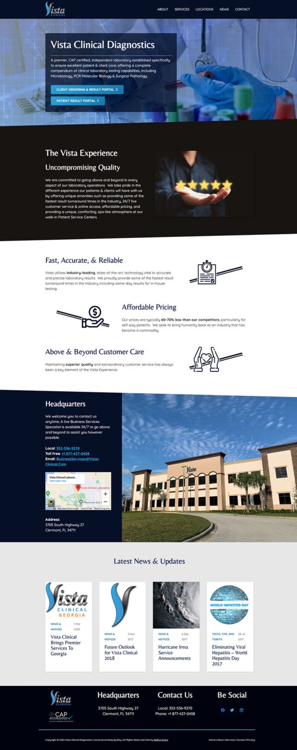 vista clinical diagnostics login