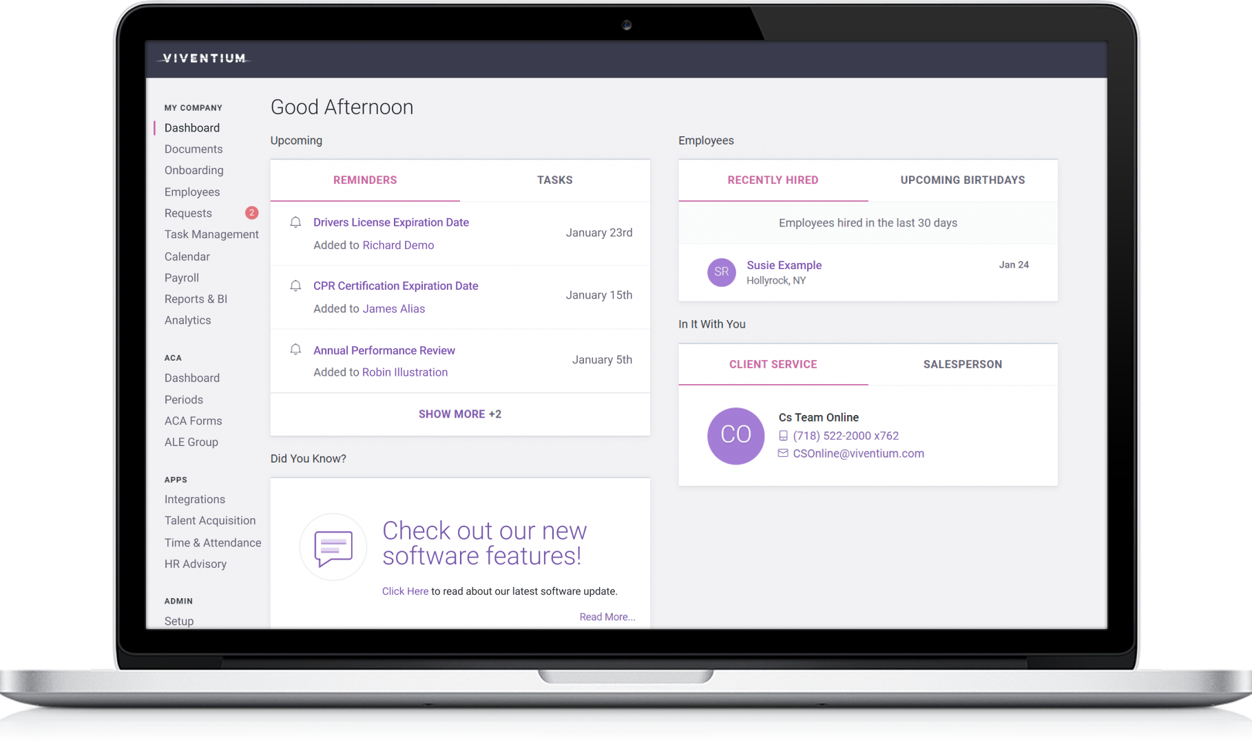 viventium employee login