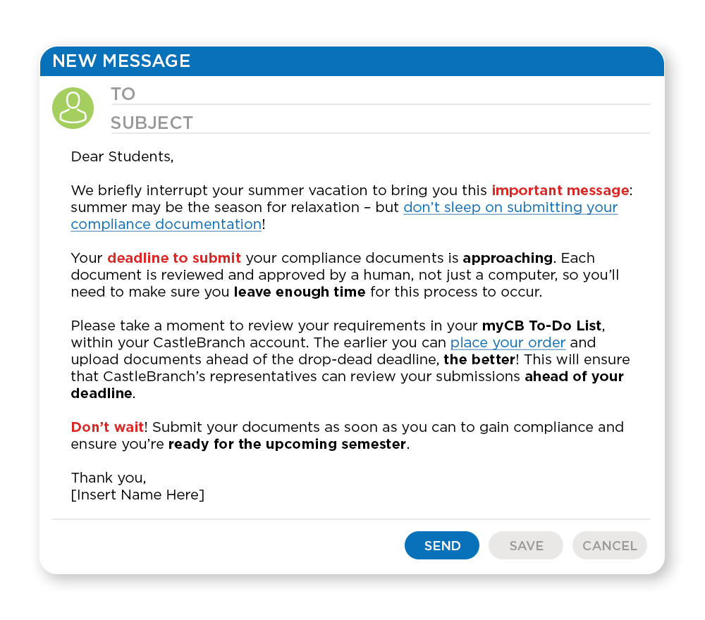 Wave Admin Email Compliance Management And Background Screening CastleBranch