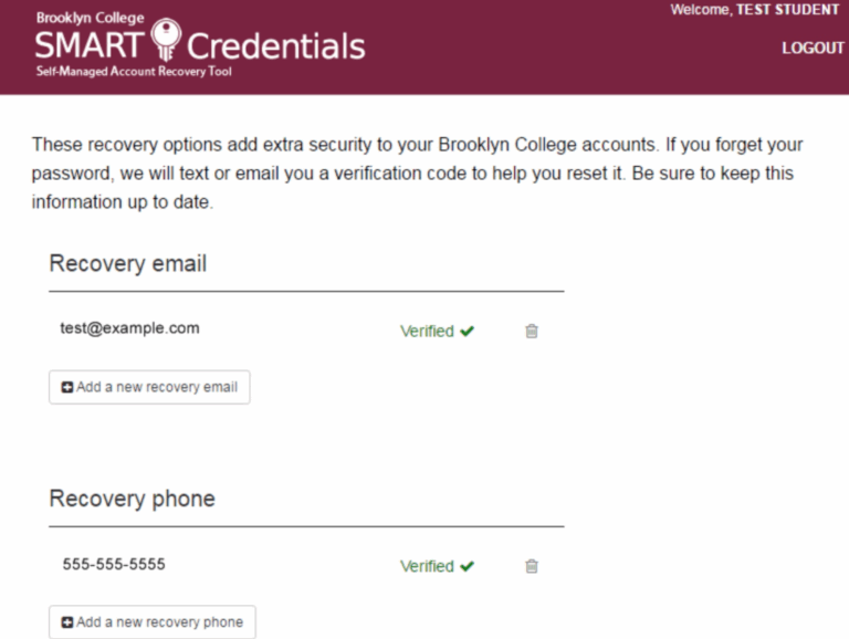 WebCentral ID Recovery Guide SMART Credentials BC Knowledge For Students