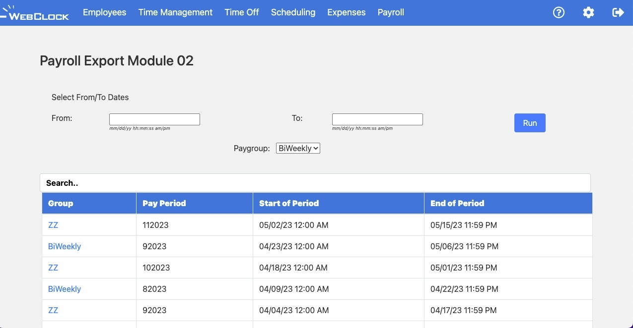 webclock employee login