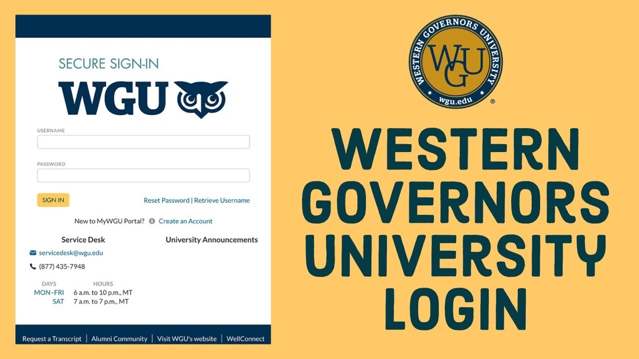 WGU Student Portal Login Sign In Western Governors University Login Wgu edu Login YouTube WGU Student Portal Login Sign In Western Governors University Login Wgu edu Login YouTube