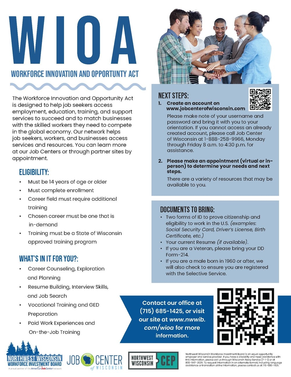 Workforce Innovation Opportunity Act NWWIB Workforce Innovation Opportunity Act NWWIB